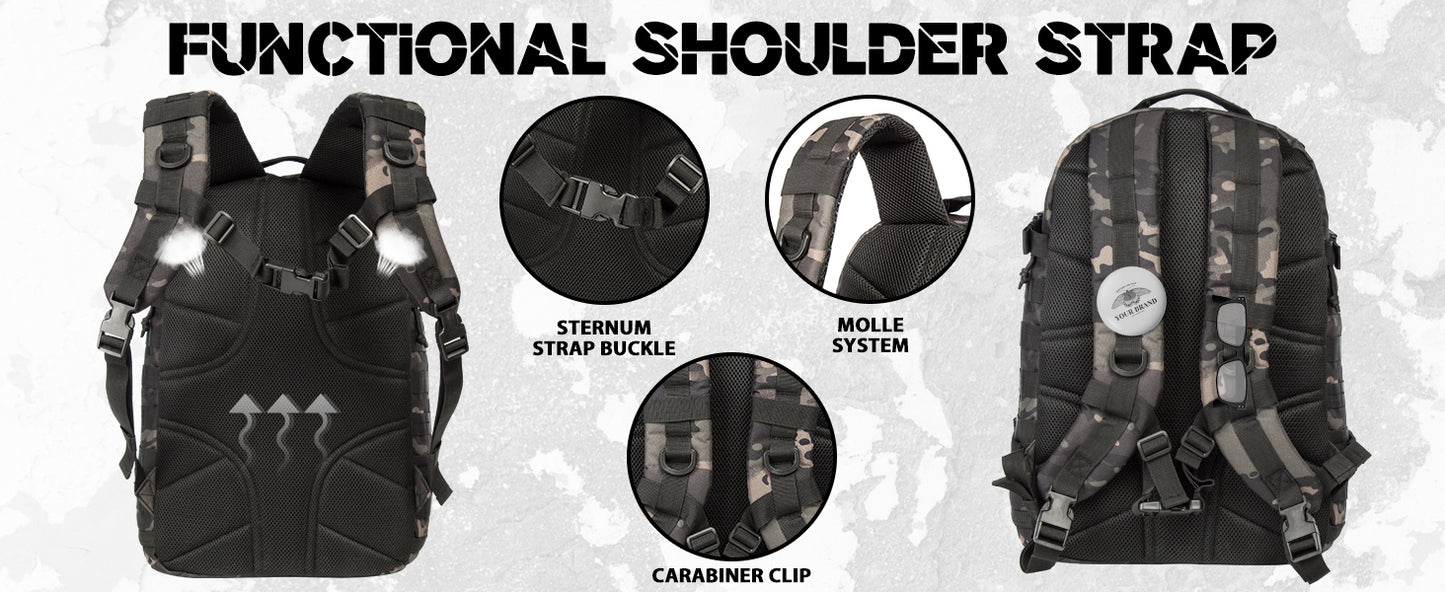 35L Tactical Backpack - Camouflage