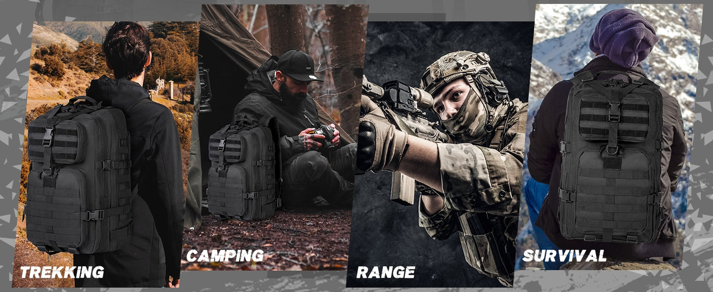 40L Military Backpack - Black