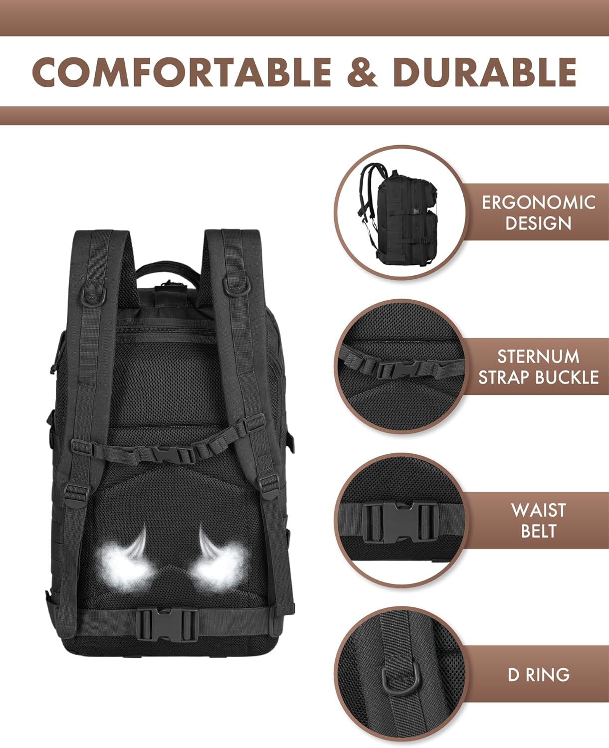 40L Military Backpack - Black