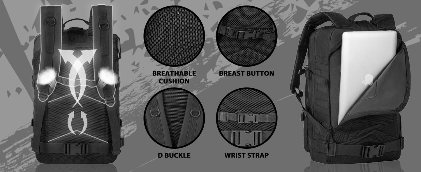 40L Military Backpack - Black