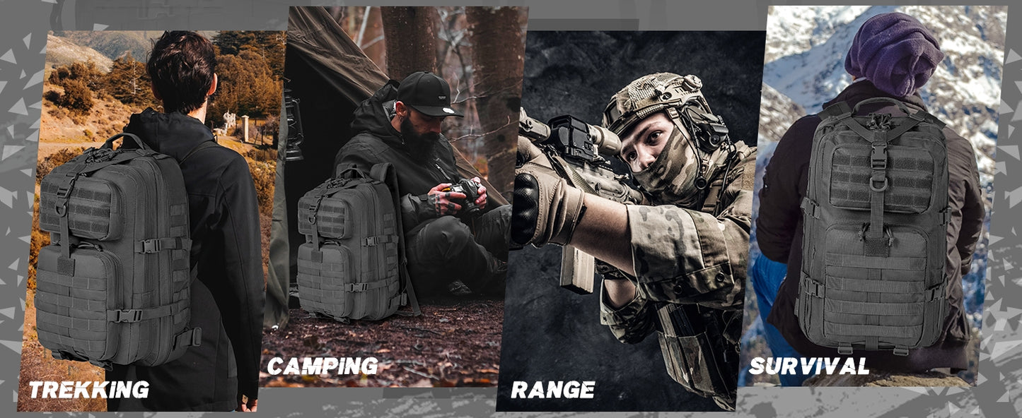 40L Military Backpack - Grey