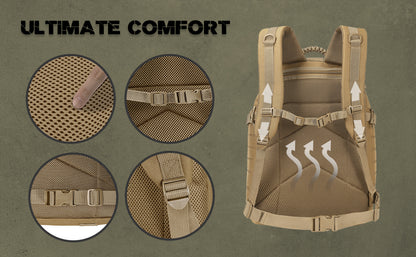 40L Tactical Backpack - Khaki
