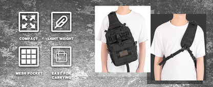 15L Tactical Sling Bag - Black