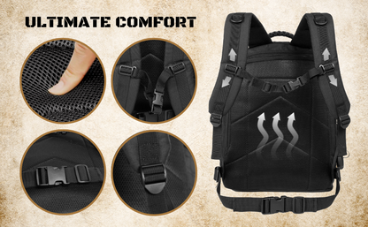 40L Tactical Backpack - Black