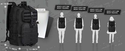 40L Military Backpack - Black