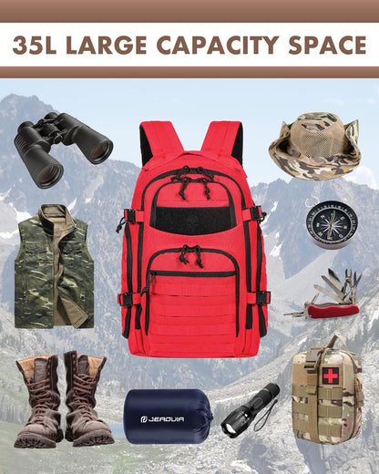 35L Tactical Backpack - Red