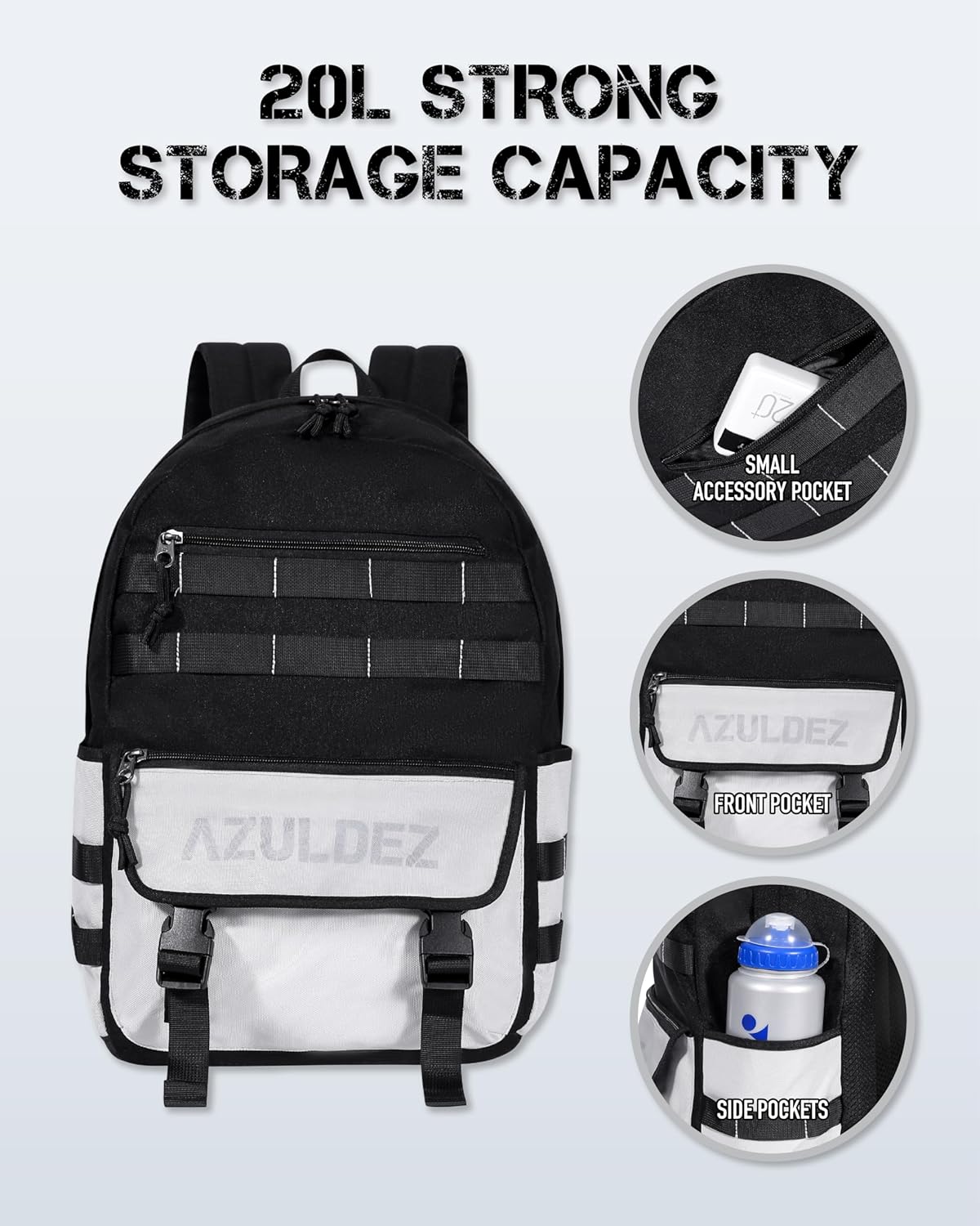 20L Tactical Backpack - White