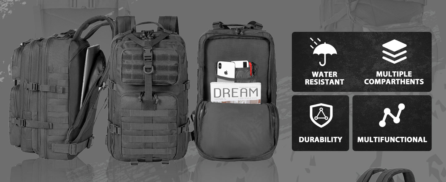 40L Military Backpack - Grey
