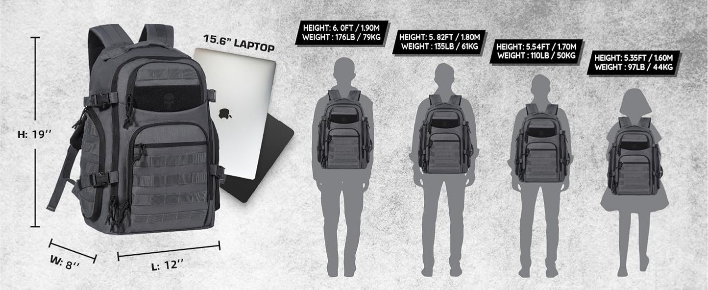 35L Tactical Backpack - Grey
