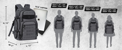 35L Tactical Backpack - Grey