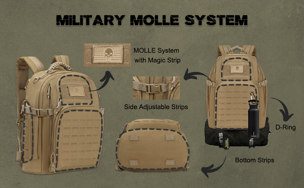 40L Tactical Backpack - Khaki