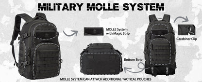 35L Tactical Backpack - Black