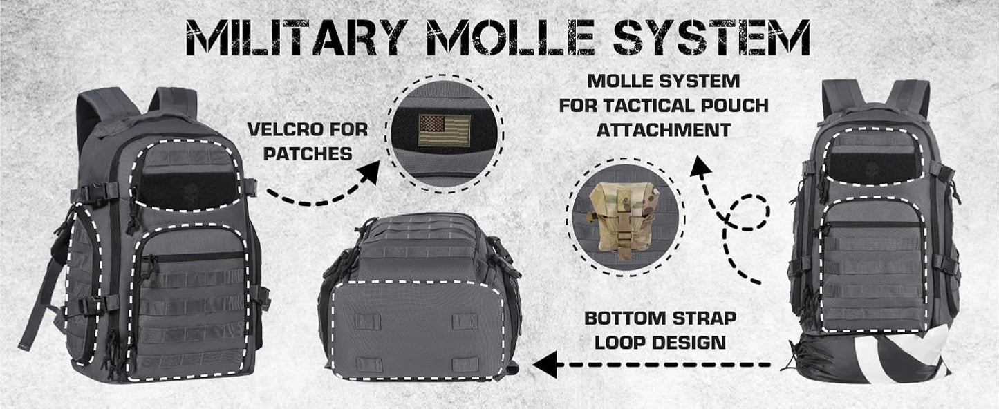 35L Tactical Backpack - Grey