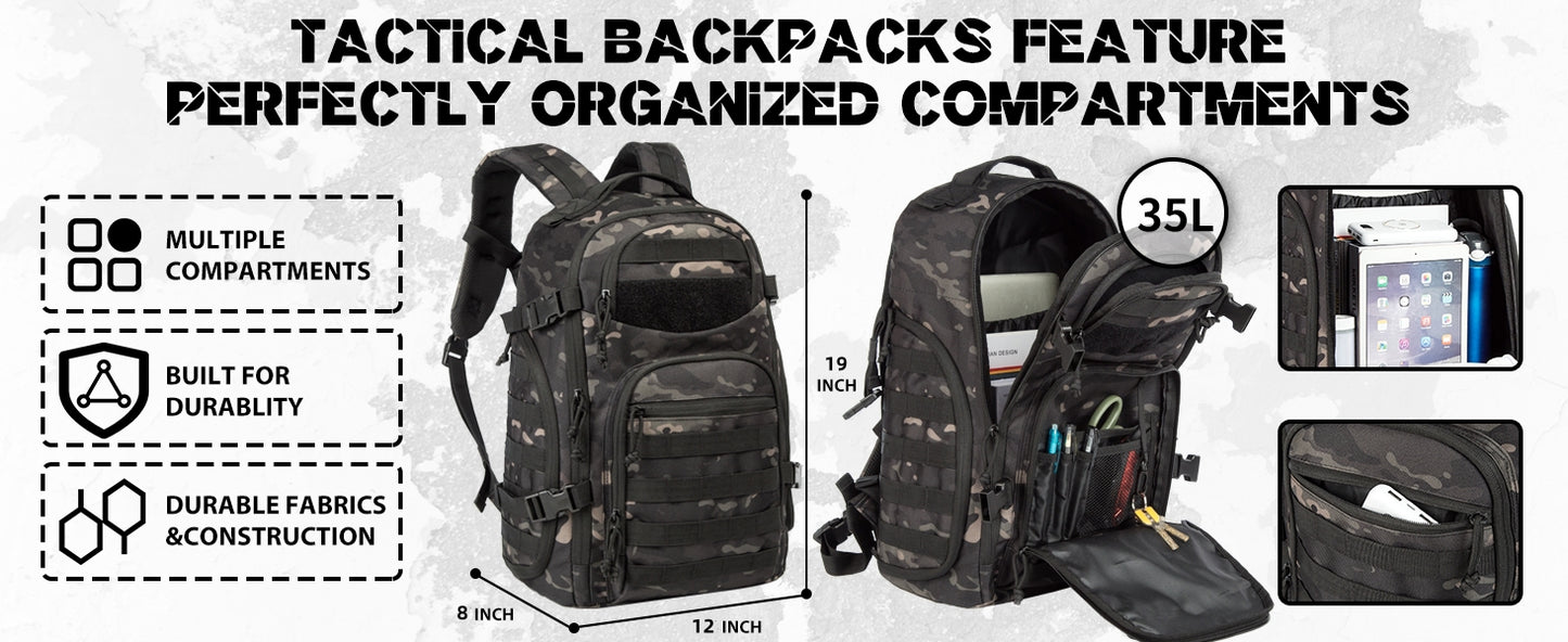 35L Tactical Backpack - Camouflage