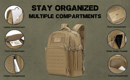 40L Tactical Backpack - Khaki